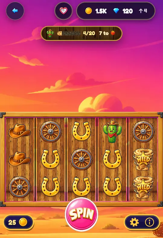 Dustwood Reels in Goodtime Casino: the reels, the SPIN button and your coin balance